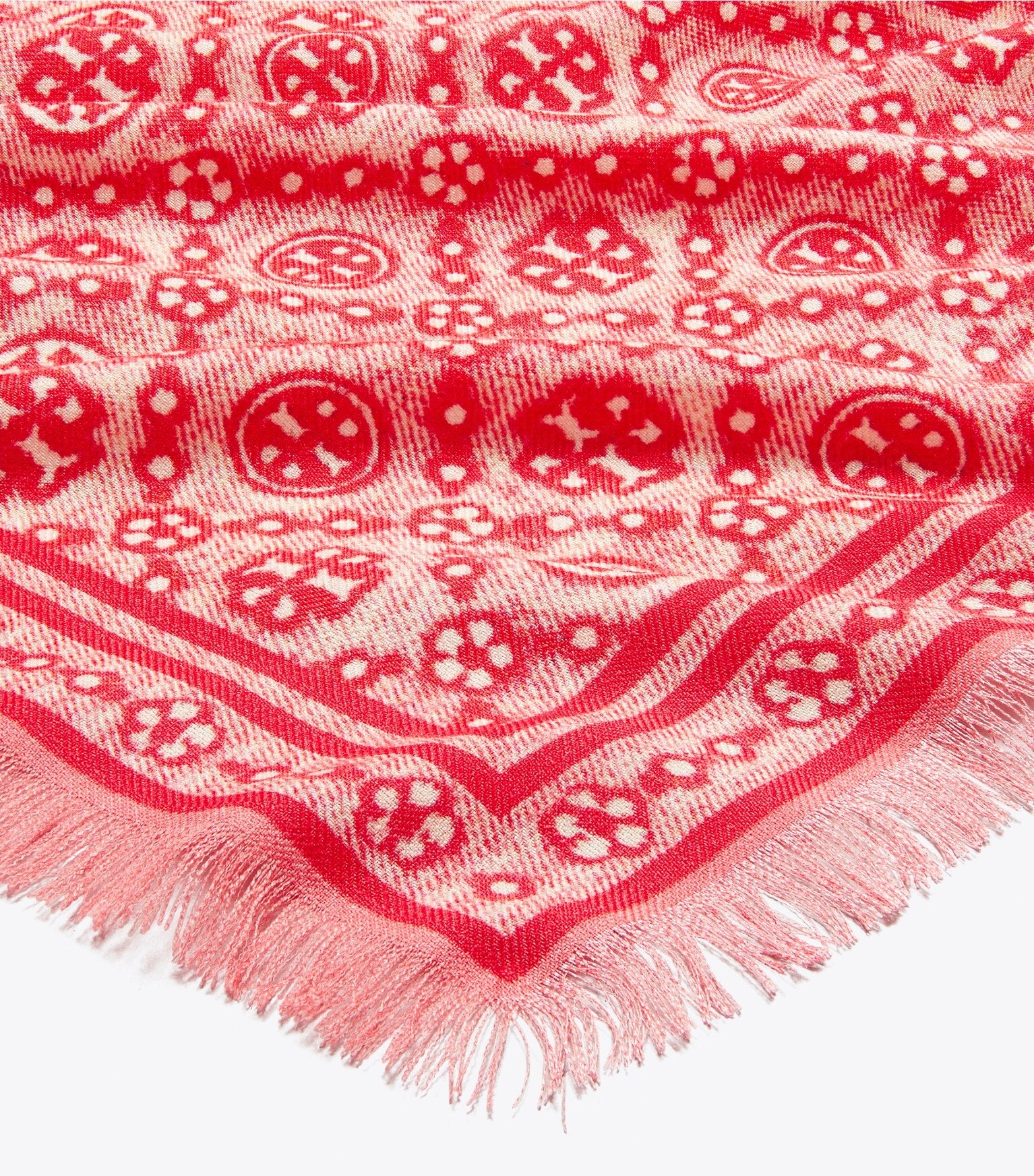 T Monogram Floral Oblong Scarf