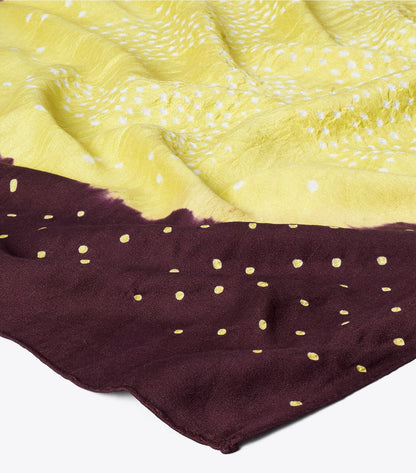 Ruched Silk Oblong Scarf