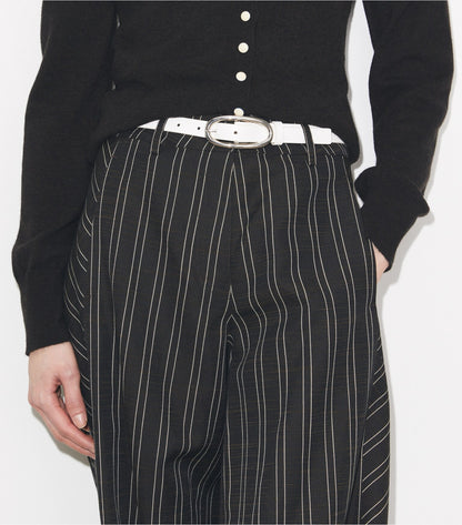 Pierced Large Buckle Belt
