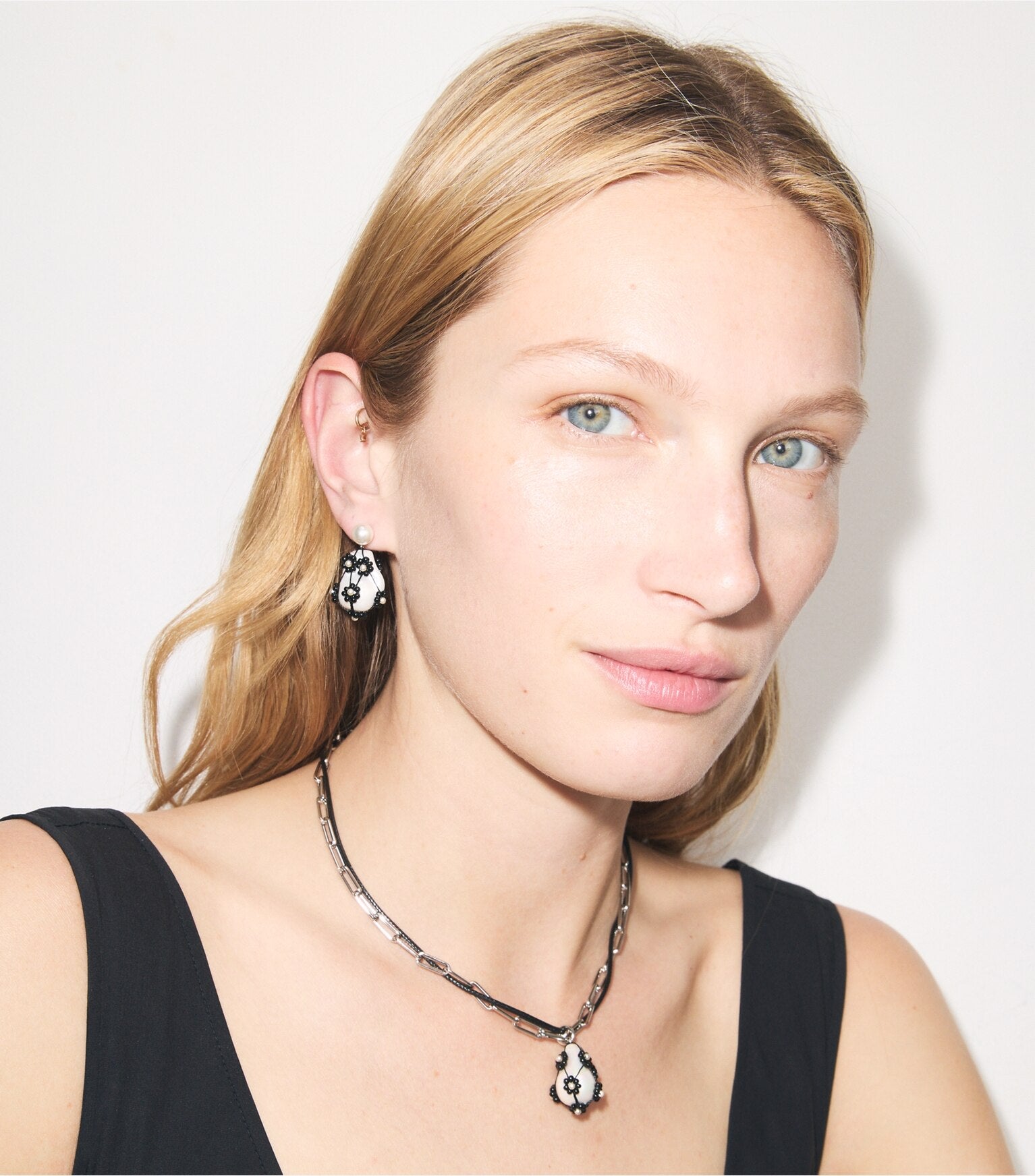 Curiosity Beaded Pearl Drop Earrings