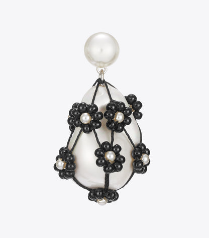 Curiosity Beaded Pearl Drop Earrings