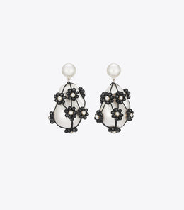 Curiosity Beaded Pearl Drop Earrings