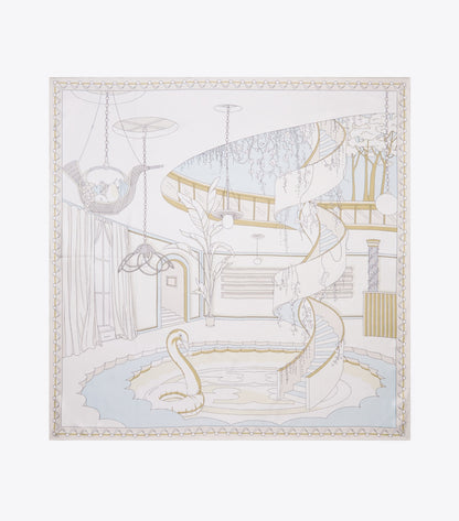 The Pool Silk Square Scarf