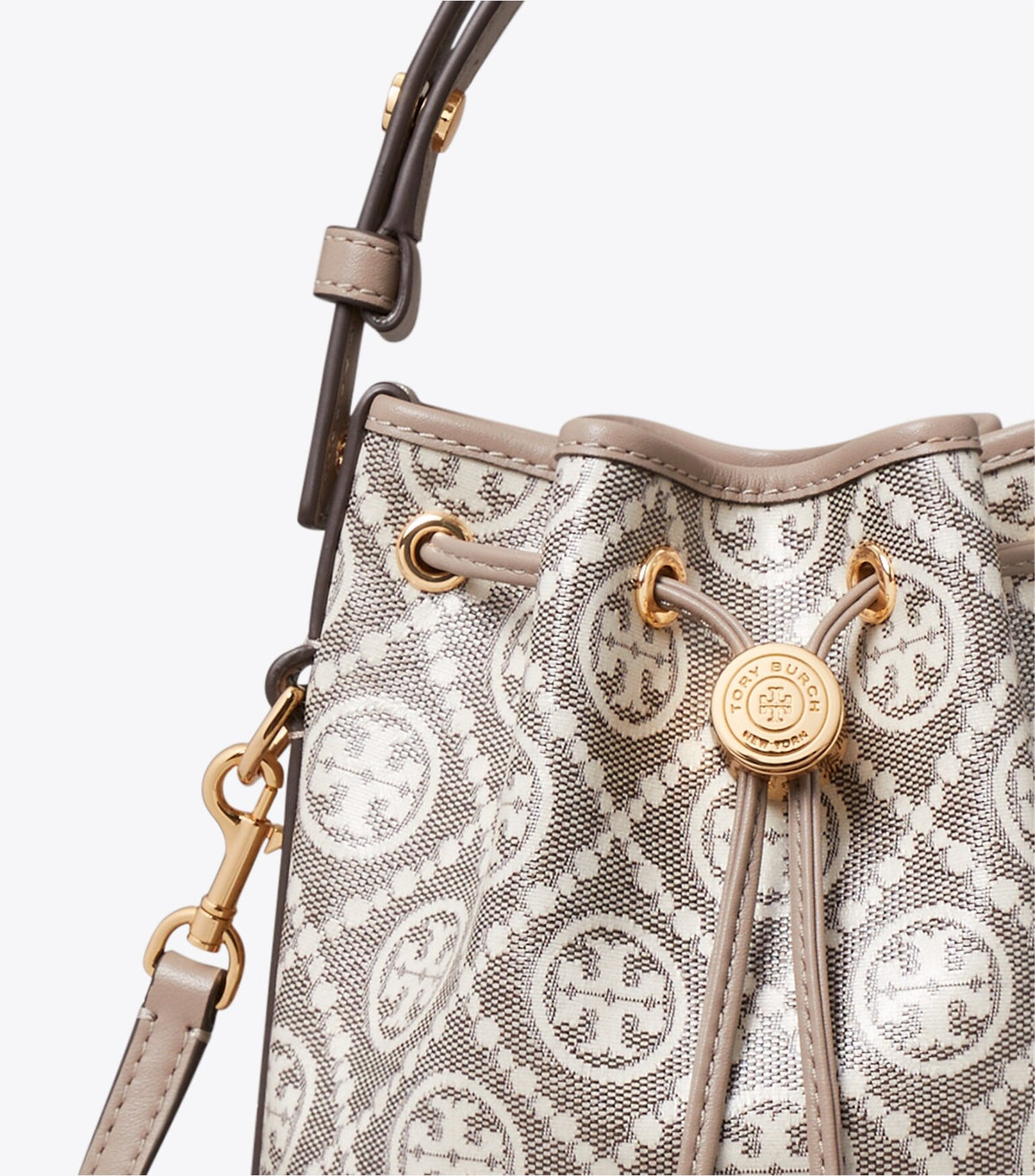 T Monogram Coated Jacquard Mini Bucket Bag