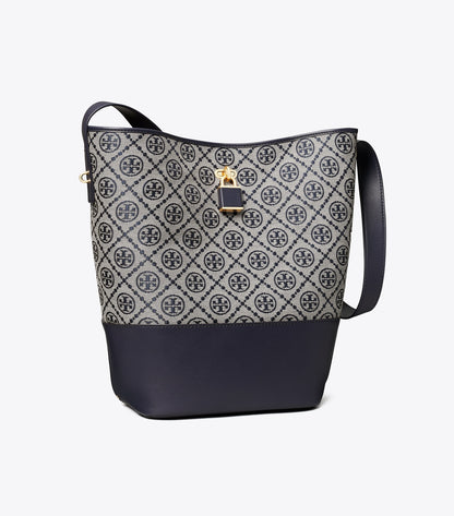 T Monogram Lock Slim Bucket Bag