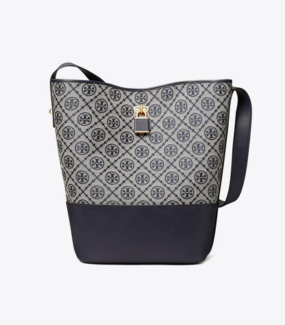 T Monogram Lock Slim Bucket Bag