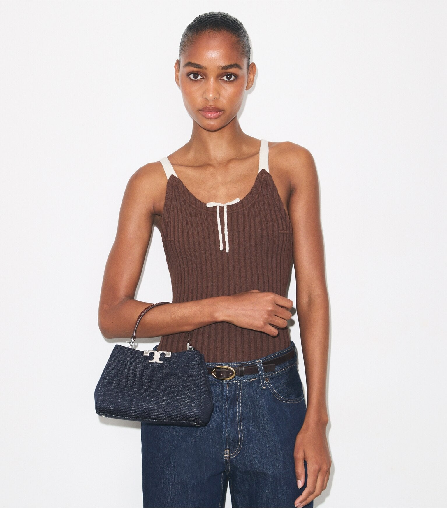 Mini Eleanor Denim Satchel