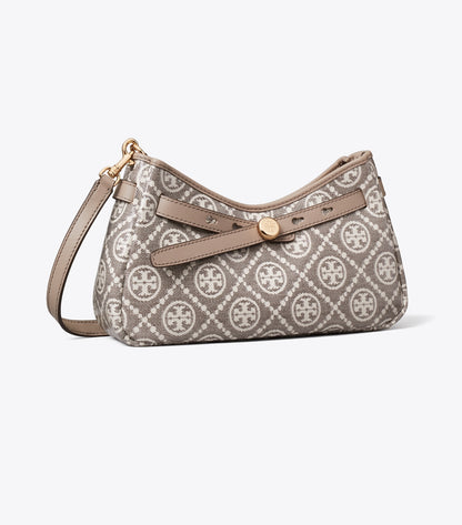 T Monogram Coated Jacquard Romy Zip-Top Crossbody Bag