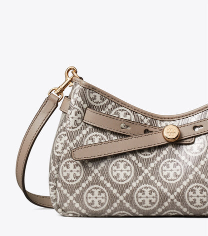 T Monogram Coated Jacquard Romy Zip-Top Crossbody Bag