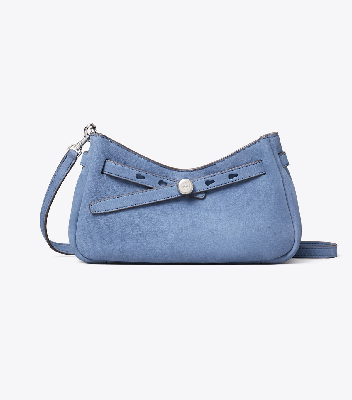 Romy Nubuck Zip-Top Crossbody Bag