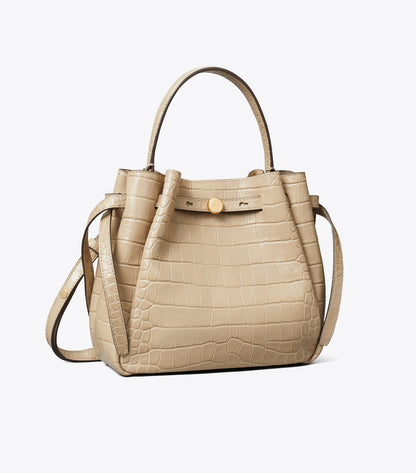 Romy Croc-Embossed Bucket Bag
