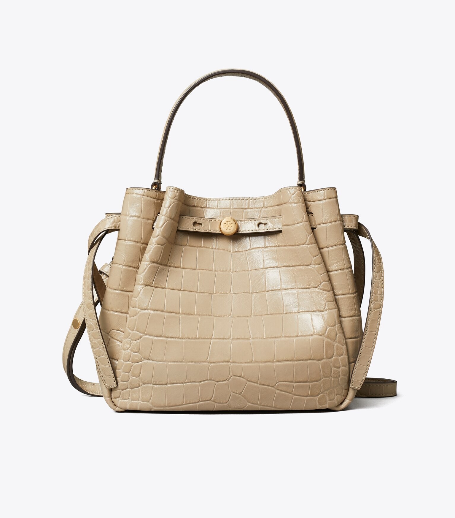 Romy Croc-Embossed Bucket Bag
