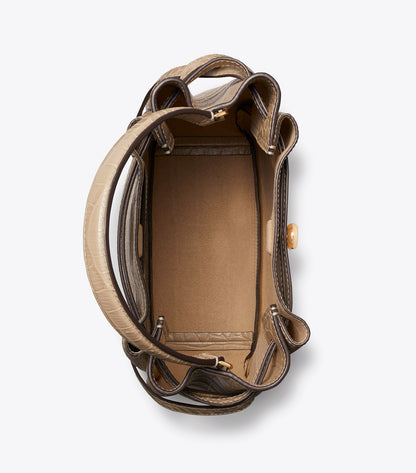 Romy Croc-Embossed Bucket Bag