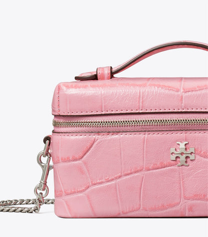 Charlie Croc-Embossed East-West Vanity Case