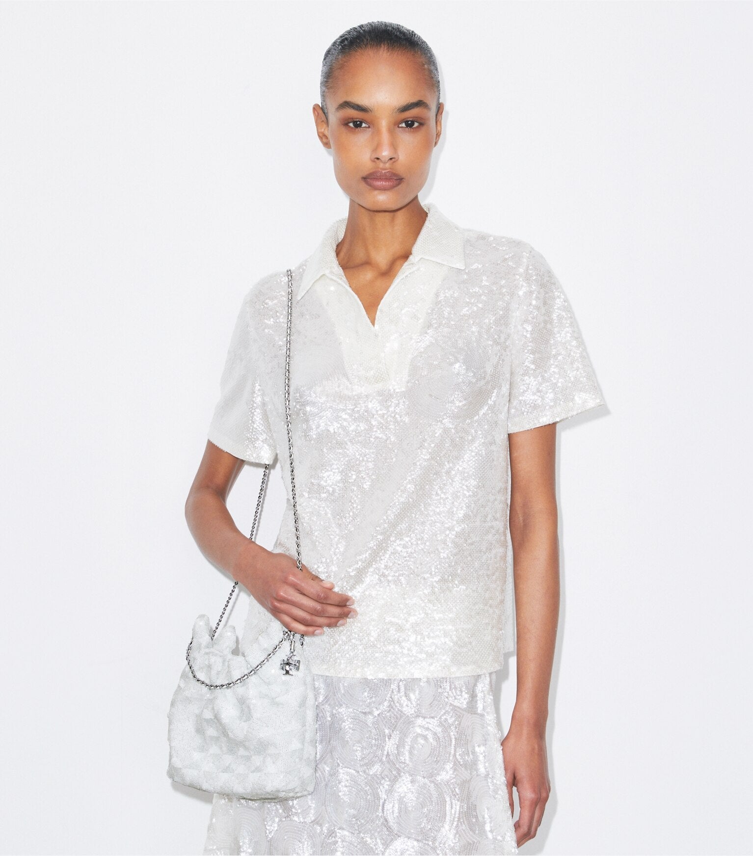 Mini Fleming Sequin Hobo Bag