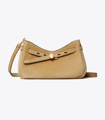 Romy Suede Zip Top Crossbody Bag