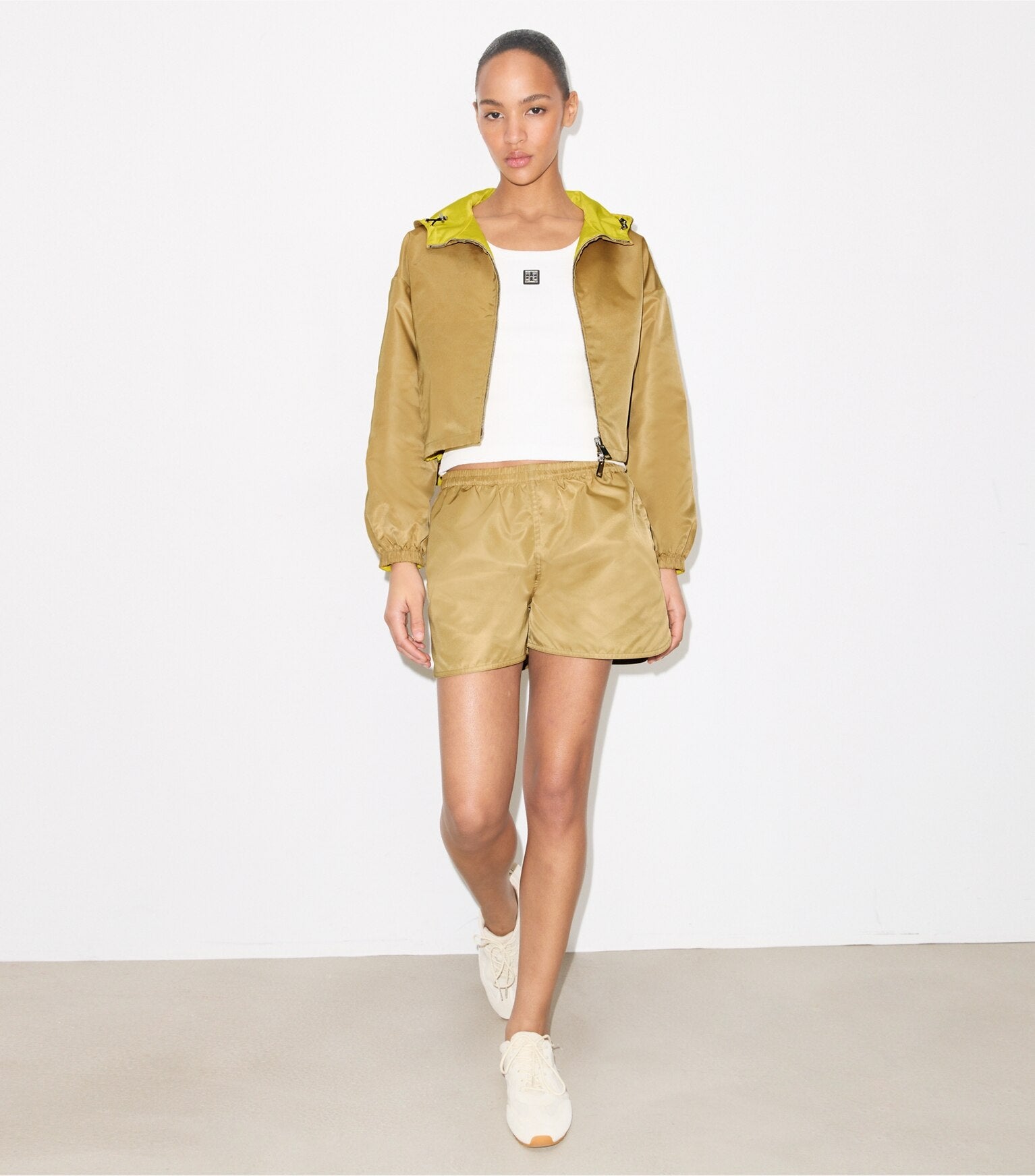 Reversible Cropped Nylon Jacket