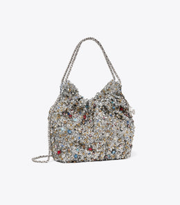 Mini Fleming Embellished Hobo Bag