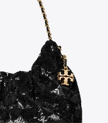 Mini Fleming Sequin Hobo Bag