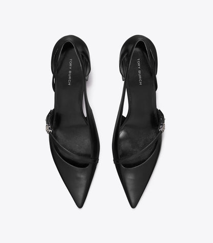 Double T Buckle D'Orsay Pump