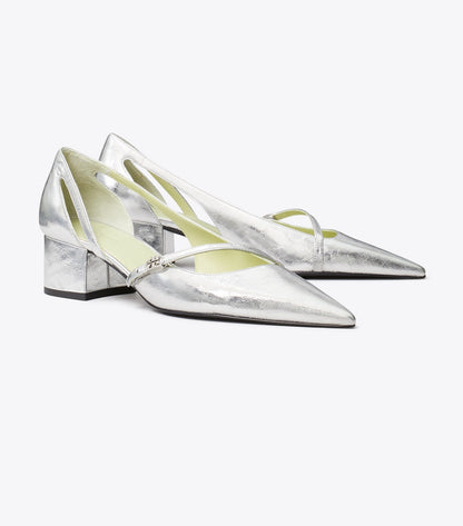Double T Buckle D'Orsay Pump