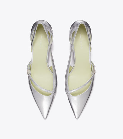 Double T Buckle D'Orsay Pump