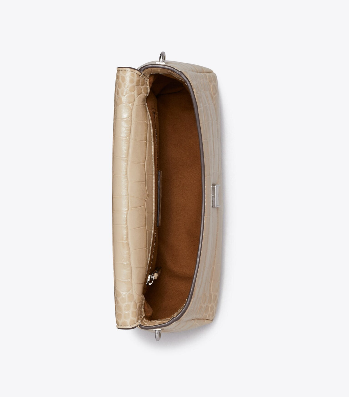 Small Charlie Croc-Embossed Shoulder Bag