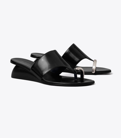 Pierced Wedge Sandal
