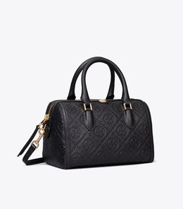 T Monogram Pebbled Petite Barrel Bag