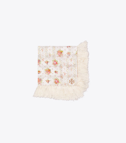 Polka Dot Floral Patchwork Fringe Neckerchief