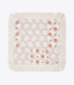 Polka Dot Floral Patchwork Fringe Neckerchief