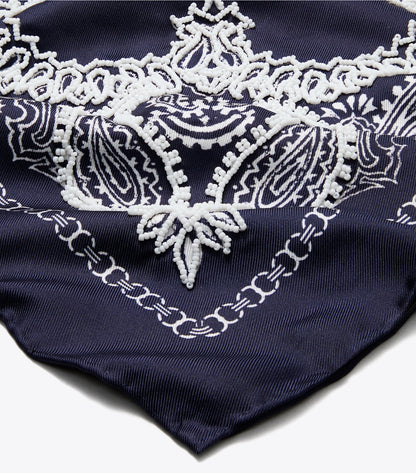 Beaded Bandana Triangle Scarf