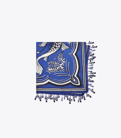 Fish Silk Square Scarf