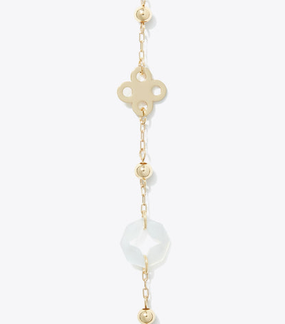 Long Forget Me Not Pavé Necklace
