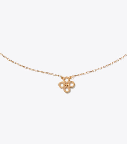 Forget Me Not Clover Pendant Necklace