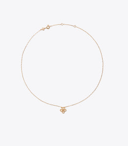 Forget Me Not Clover Pendant Necklace