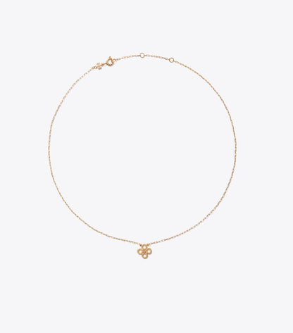 Forget Me Not Clover Pendant Necklace