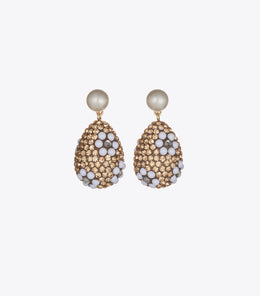 Curiosity Crystal Pearl Drop Earrings
