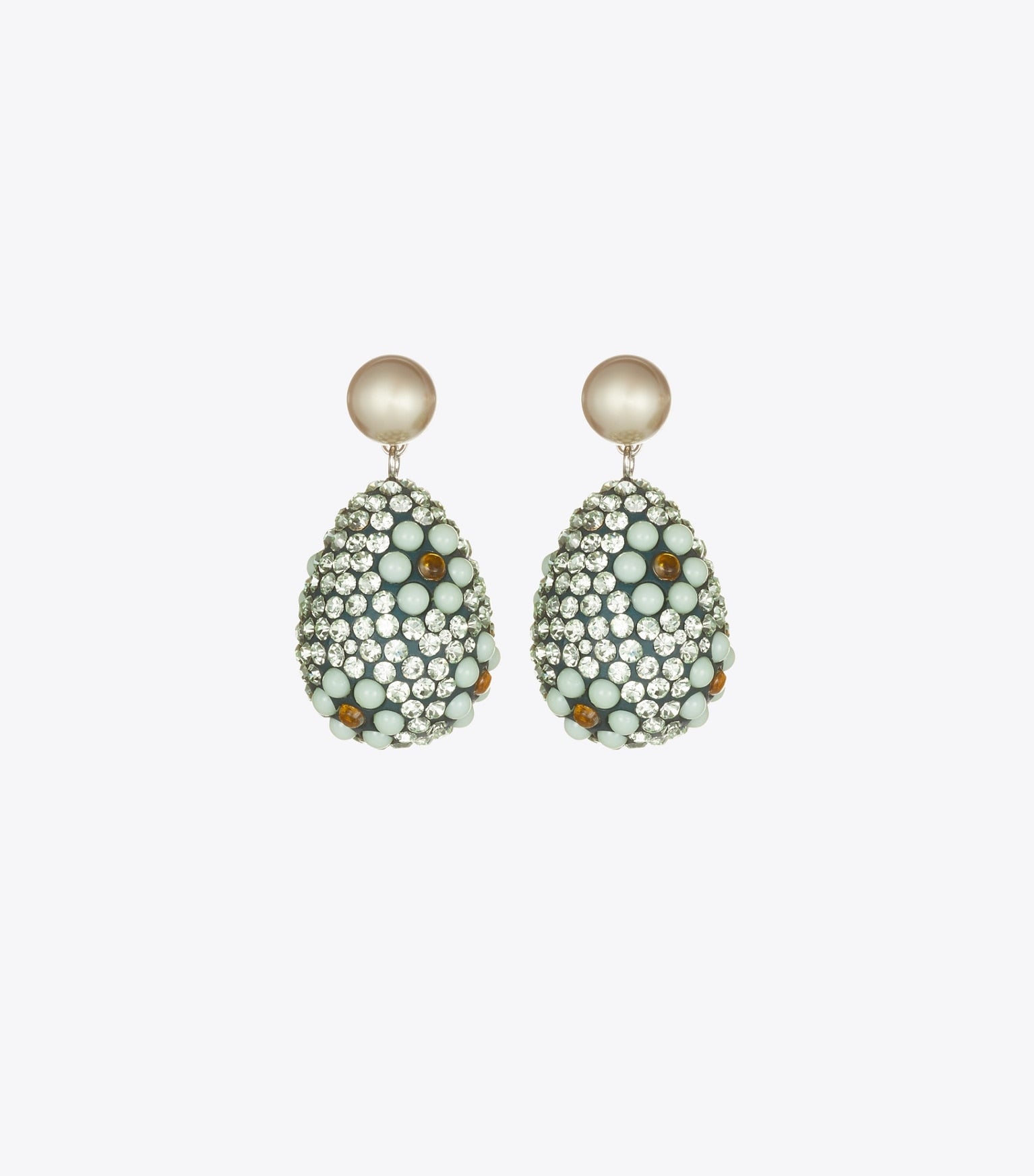 Curiosity Crystal Pearl Drop Earrings