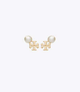 Moondance Logo and Pearl Stud Earrings
