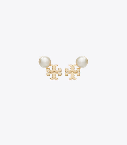 Moondance Logo and Pearl Stud Earrings