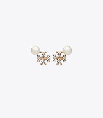 Moondance Logo and Pearl Stud Earrings