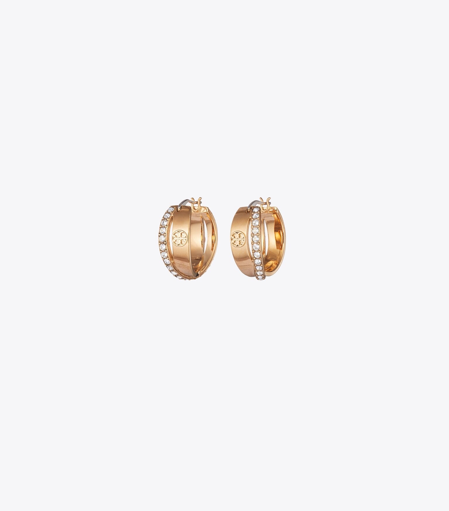 Icon Pavé Double Hoop Earring
