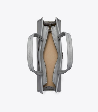 Leather East West Satchel