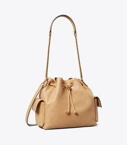 Charlie Quilted Drawstring Shoulder Bag