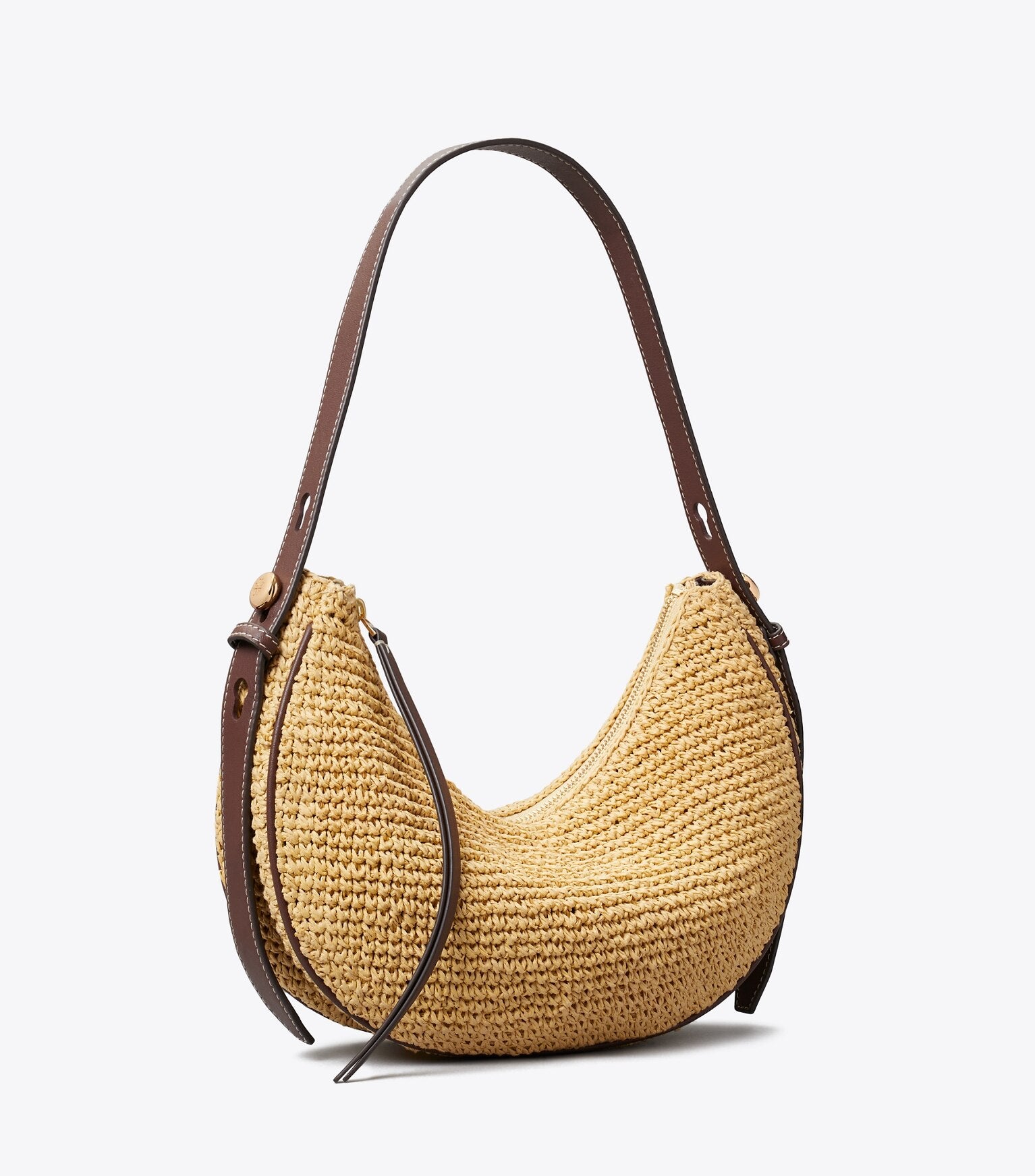 Romy Woven Half Moon Bag