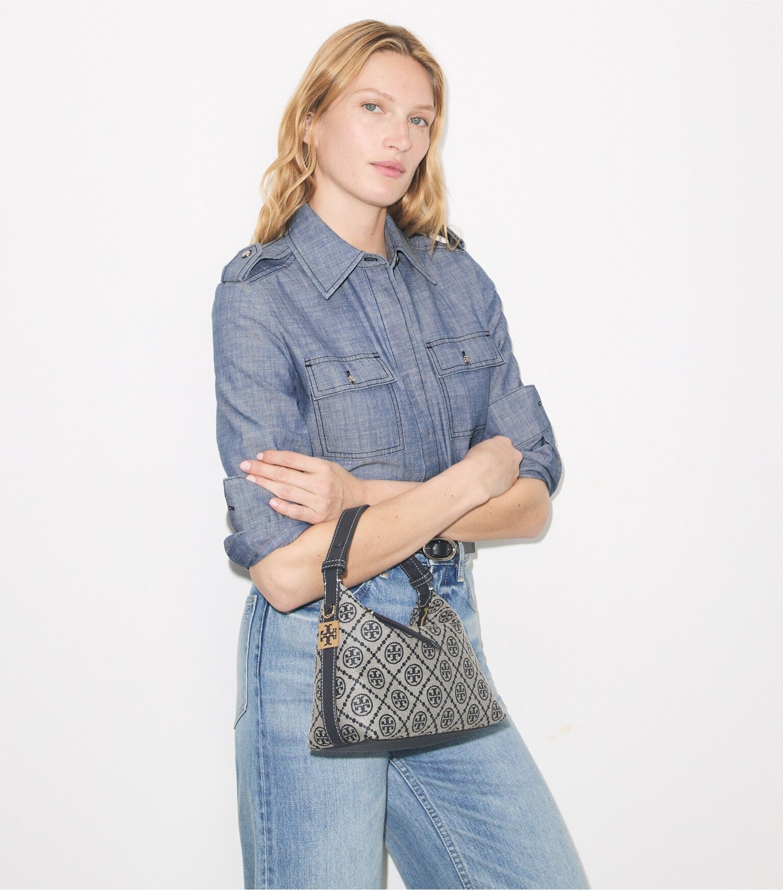 T Monogram Mellow Shoulder Bag