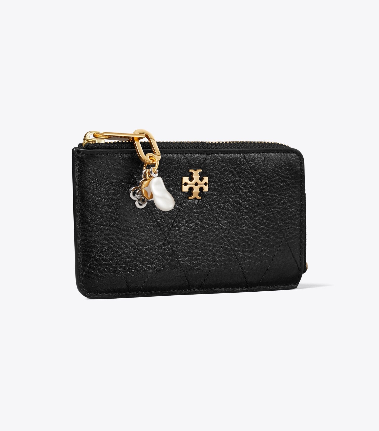 Charlie Quilted Zip Card Case