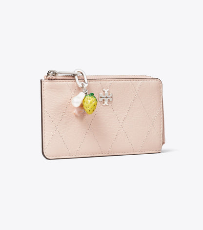 Charlie Quilted Zip Card Case