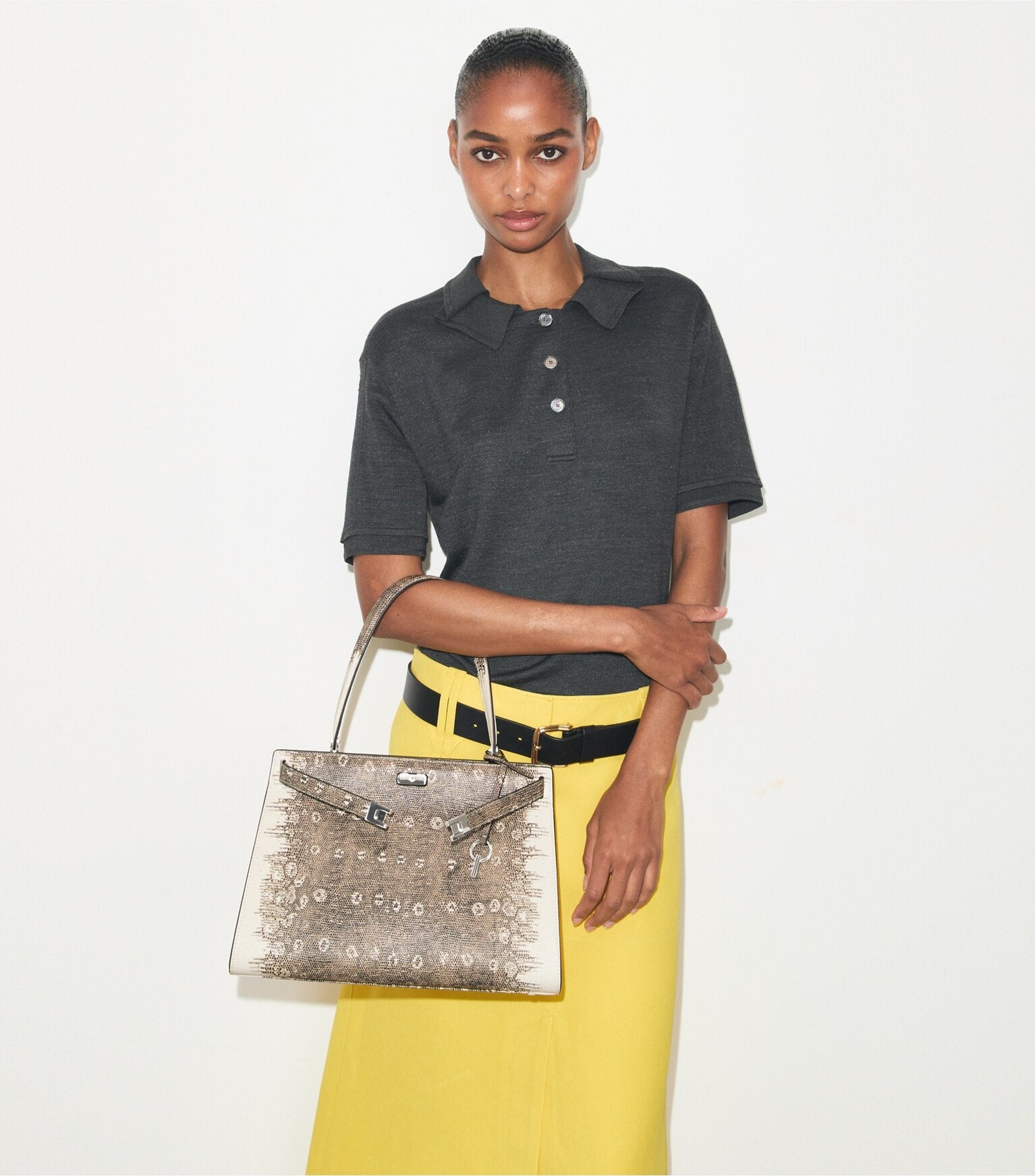 Classic Lee Radziwill Lizard-Embossed Bag